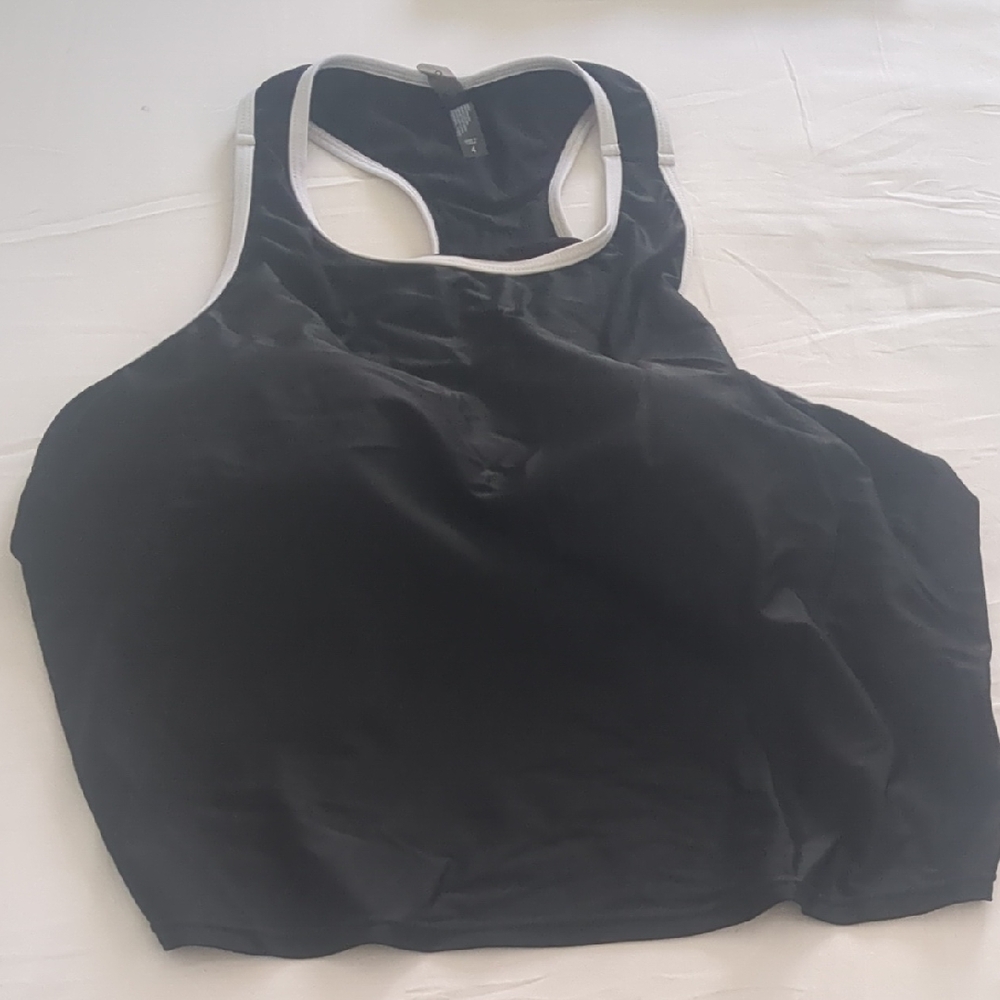 Torrid Black Bikini Top with White Accents